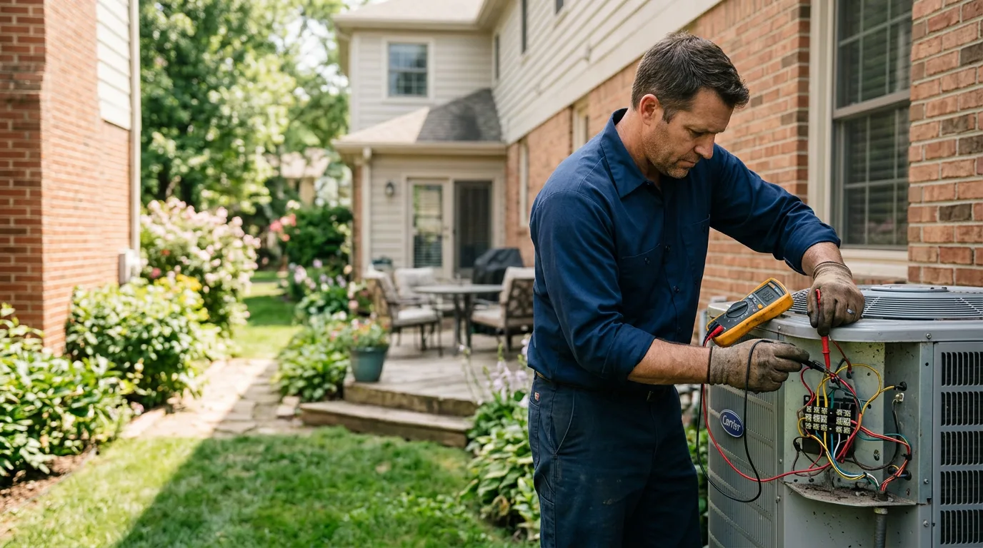 HVAC technician working near Gill, MA